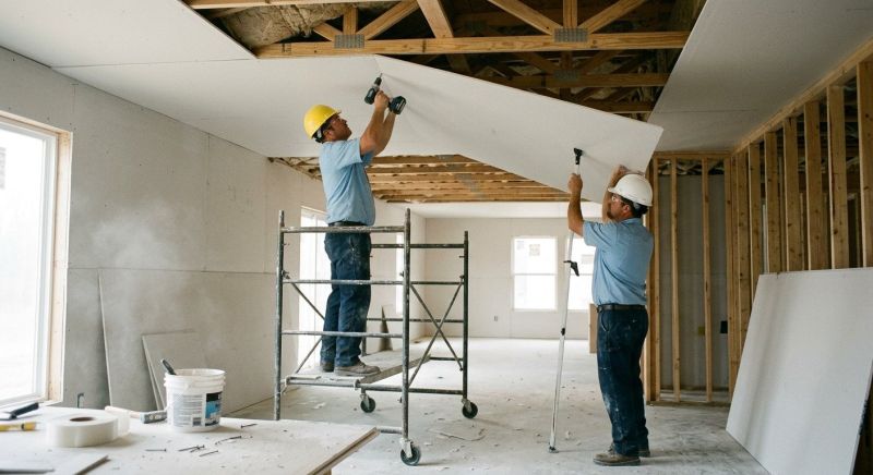 Ceiling Drywall Replacement in Overland Park, KS